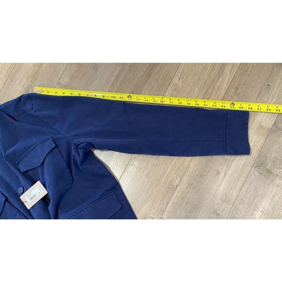 Peter Millar Stowe Reversible Wool Blend Mens XL Navy Blue Safari Jacket - Picture 6 of 10